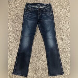 Silver Jeans Women's Dark Blue Boot Cut Jeans